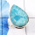 Larimar Stacking Ring D - STK984-Natural Larimar Gemstone Wholesale Stacking Rings Jewelle