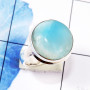 Larimar Stacking Ring C - STK983-Preety Womens Stacking Rings of Origianl Larimar Gemstone