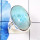 Larimar Stacking Ring F - STK982-Graceful Stacking Rings of Natural Larimar Gemstone & 925