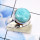 Larimar Stacking Ring C - STK981-Wholesale StAcking Rings of Fabulous Geniune Larimar Gems