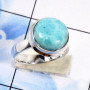 Larimar Stacking Ring C - STK981-Wholesale StAcking Rings of Fabulous Geniune Larimar Gems
