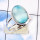 Larimar Stacking Ring O - STK981-Wholesale StAcking Rings of Fabulous Geniune Larimar Gems