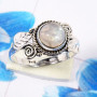 Rainbow Moonstone H - RBS969-925 Sterling Silver Genuine Small Gemstone Lightweight Ri