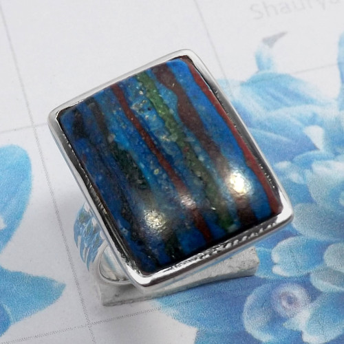 Rainbow Calsilica C - PSR809-925 Sterling Silver Stunning Designs Company Handmade Pla Rainbow Calsilica C - PSR809-925 Sterling Silver Stunning Designs Company Handmade Pla