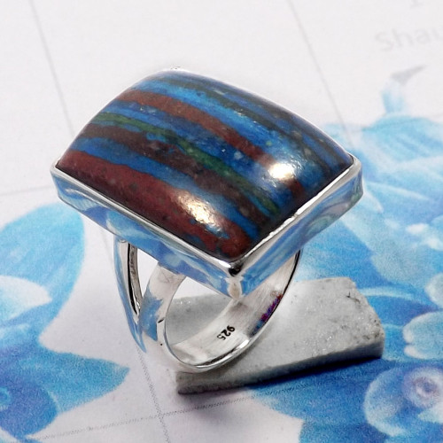 Rainbow Calsilica H - PSR809-925 Sterling Silver Stunning Designs Company Handmade Pla Rainbow Calsilica H - PSR809-925 Sterling Silver Stunning Designs Company Handmade Pla