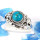 Blue Copper Turquoise A - RBS966-925 Sterling Silver Glamorous Handmade Designer Fancy Rin