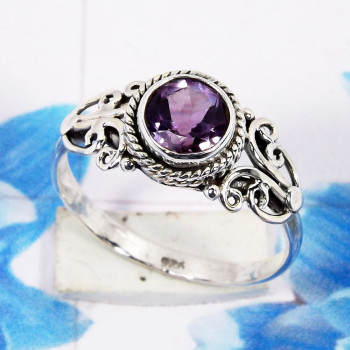 Amethyst Cut G - RBS965-925 Sterling Silver Dazzling Design Gemstone Fashionable Amethyst Cut G - RBS965-925 Sterling Silver Dazzling Design Gemstone Fashionable