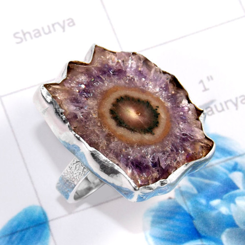 Amethyst Stalactite O - PSR806-925 Sterling Silver Indian Wholesale Designer Gemstone Am Amethyst Stalactite O - PSR806-925 Sterling Silver Indian Wholesale Designer Gemstone Am