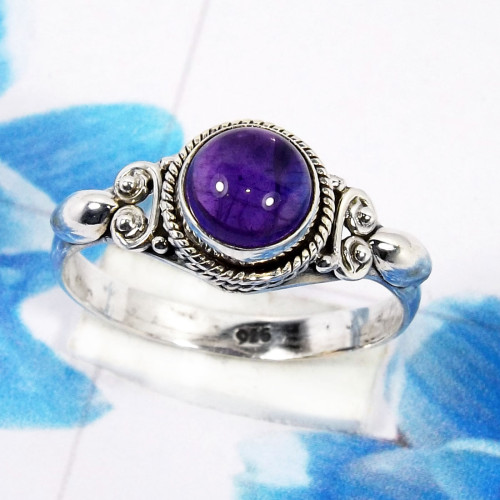 Amethyst Cab B - RBS963-925 Sterling Silver Stunning Designer Wholesale Handmade