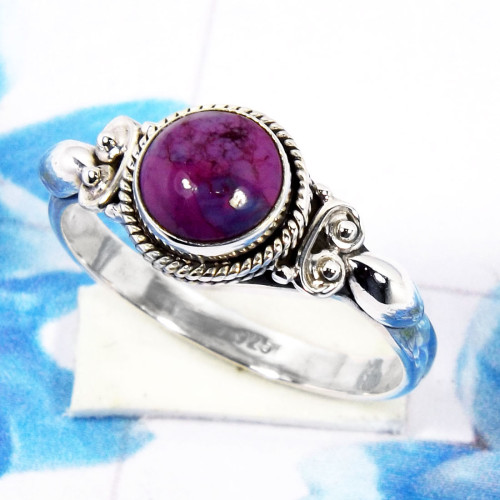 Purple Copper Turquoise C - RBS963-925 Sterling Silver Stunning Designer Wholesale Handmade