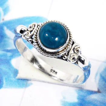 Neon Blue Apatite D - RBS963-925 Sterling Silver Stunning Designer Wholesale Handmade Neon Blue Apatite D - RBS963-925 Sterling Silver Stunning Designer Wholesale Handmade