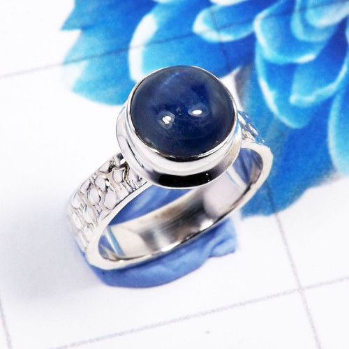Blue Kynite F - STK974-925 Sterling Silver Gorgeous Designer Blue Kynite Gemston Blue Kynite F - STK974-925 Sterling Silver Gorgeous Designer Blue Kynite Gemston