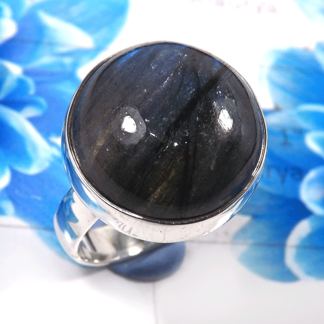 Labradorite Cab C - PSR801-925 Sterling Silver Designer Handmade Labradorite Gemston Labradorite Cab C - PSR801-925 Sterling Silver Designer Handmade Labradorite Gemston