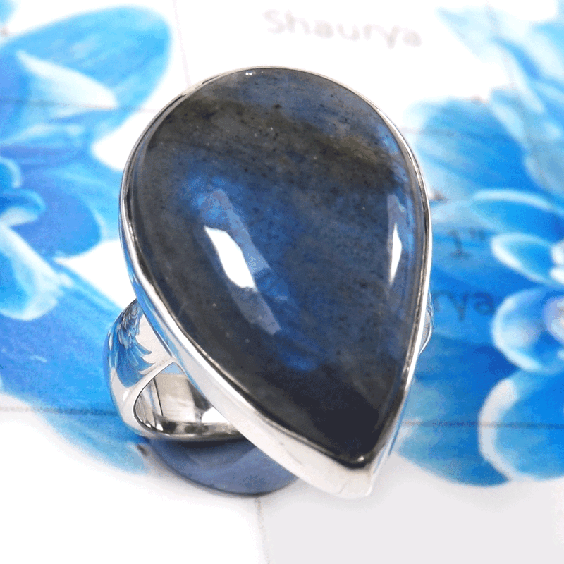 Labradorite Cab E - PSR801-925 Sterling Silver Designer Handmade Labradorite Gemston Labradorite Cab E - PSR801-925 Sterling Silver Designer Handmade Labradorite Gemston