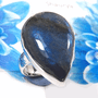 Labradorite Cab E - PSR801-925 Sterling Silver Designer Handmade Labradorite Gemston