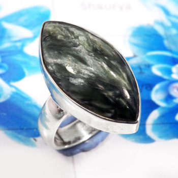 Seraphinite L - PSR794-925 Sterling Silver Amazing Seraphinite Gemstone Party We Seraphinite L - PSR794-925 Sterling Silver Amazing Seraphinite Gemstone Party We