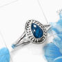 Neon Blue Apatite O - RBS959-925 Sterling Silver Designer Handmade Factory Made Baby R