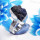 Azurite Druzy B - STK970-925 Sterling Silver Charming Azurite Druzy Gemstone Stack