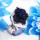Azurite Druzy F - STK970-925 Sterling Silver Charming Azurite Druzy Gemstone Stack