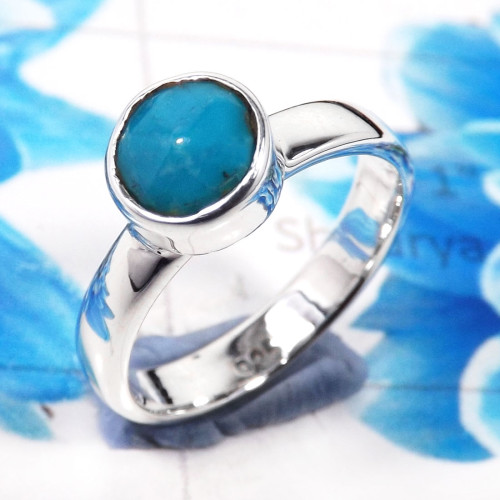 Sleeping Beauty Turquoise B - PSR790- 925 Sterling Silver Gemstone Sleeping Beauty Turquoise T