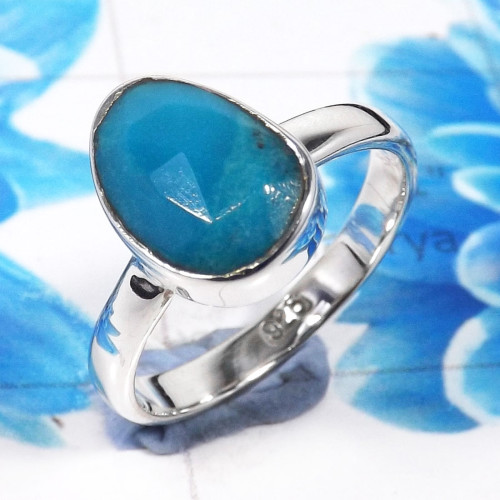 Sleeping Beauty Turquoise D - PSR790- 925 Sterling Silver Gemstone Sleeping Beauty Turquoise T