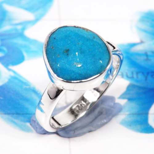 Sleeping Beauty Turquoise F - PSR790- 925 Sterling Silver Gemstone Sleeping Beauty Turquoise T