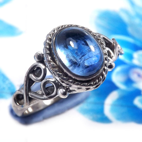 Blue Kynite C - RBS956- Amazing Company Handmade 925 Sterling Silver Rings