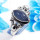 Blue Kynite E - RBS956- Amazing Company Handmade 925 Sterling Silver Rings