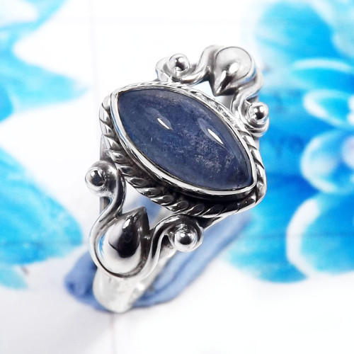 Blue Kynite E - RBS956- Amazing Company Handmade 925 Sterling Silver Rings