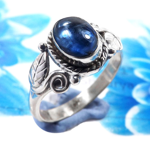 Blue Kynite F - RBS956- Amazing Company Handmade 925 Sterling Silver Rings