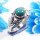 Larimar Cab I - RBS956- Amazing Company Handmade 925 Sterling Silver Rings
