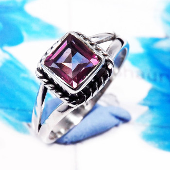 Pink Topaz C - RBS955-Glamorous Gemstone Pink Topaz 925 Sterling Silver Rings Pink Topaz C - RBS955-Glamorous Gemstone Pink Topaz 925 Sterling Silver Rings