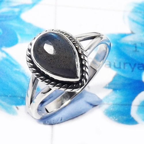 Labradorite Cab E - RBS954-Dazzling Labradorite Handmade 925 Sterling Silver Rings Labradorite Cab E - RBS954-Dazzling Labradorite Handmade 925 Sterling Silver Rings