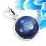 Blue Kynite C - BPS963-Stylish Blue Kynite 925 Sterling Silver Bezel Pendants