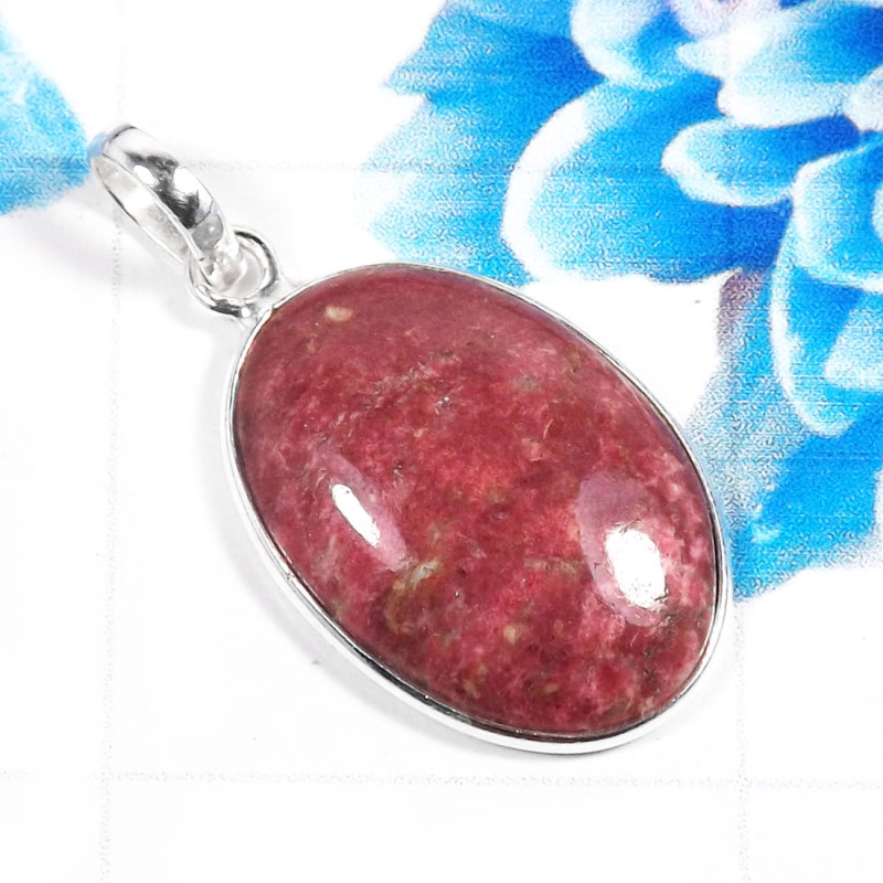 Thulite B - BPS961-Amazing Wholesale Handmade 925 Sterling Silver Bezel Pend