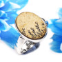 German Psilomelane Dendrite E - PSR784-Unique German Psilomelane Dendrite 925 Sterling Silver Pl