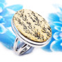 German Psilomelane Dendrite I - PSR784-Unique German Psilomelane Dendrite 925 Sterling Silver Pl