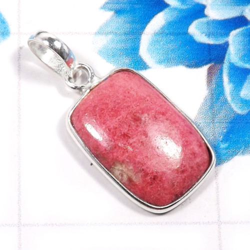 Pink Opal C - BPS960-Stunning Pink Opal Company Handmade 925 Sterling Silver B