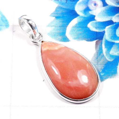 Pink Opal O - BPS960-Stunning Pink Opal Company Handmade 925 Sterling Silver B