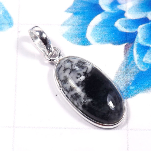 Dendrite Agate C - BPS956-Stunning 925 Sterling Silver Handmade Bezel Pendant Dendrite Agate C - BPS956-Stunning 925 Sterling Silver Handmade Bezel Pendant