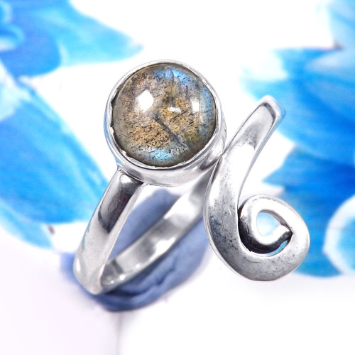 Labradorite Cab F - RSS928-Fabulous 925 Sterling Silver Preety Designer Rings Handma Labradorite Cab F - RSS928-Fabulous 925 Sterling Silver Preety Designer Rings Handma