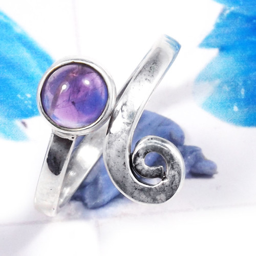 Amethyst Cab H - RSS928-Fabulous 925 Sterling Silver Preety Designer Rings Handma Amethyst Cab H - RSS928-Fabulous 925 Sterling Silver Preety Designer Rings Handma