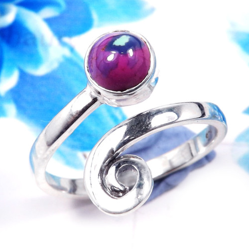 Purple Turquoise O - RSS928-Fabulous 925 Sterling Silver Preety Designer Rings Handma Purple Turquoise O - RSS928-Fabulous 925 Sterling Silver Preety Designer Rings Handma