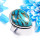 Blue Copper Turquoise F - PSR781-925 Sterling Silver Stunning Company Made Plain Rings