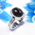 Obsidian Rainbow E - STK966-Glamorous Obsidian Rainbow 925 Sterling Silver Handmade R