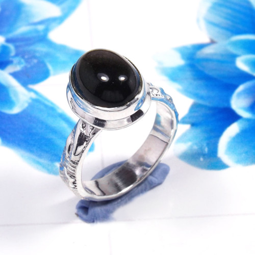 Obsidian Rainbow G - STK966-Glamorous Obsidian Rainbow 925 Sterling Silver Handmade R