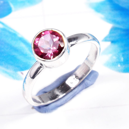 Pink Topaz J - RSS926-925 Sterling Silver Gorgeous Fashionable Preety Design Ri Pink Topaz J - RSS926-925 Sterling Silver Gorgeous Fashionable Preety Design Ri