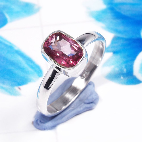 Pink Topaz K - RSS926-925 Sterling Silver Gorgeous Fashionable Preety Design Ri Pink Topaz K - RSS926-925 Sterling Silver Gorgeous Fashionable Preety Design Ri