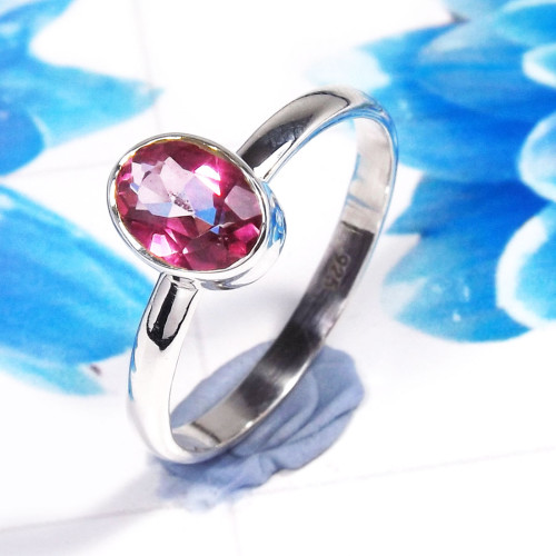 Pink Topaz L - RSS926-925 Sterling Silver Gorgeous Fashionable Preety Design Ri Pink Topaz L - RSS926-925 Sterling Silver Gorgeous Fashionable Preety Design Ri
