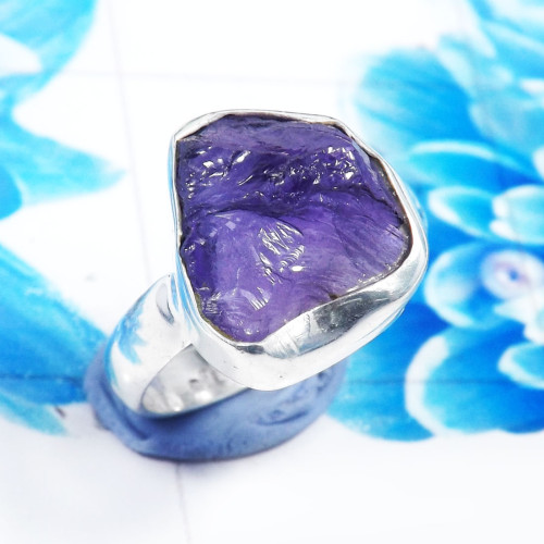 Amethyst Rough A - RSS923-925 Sterling Silver Gorgeous Company Handmade Rough Stone